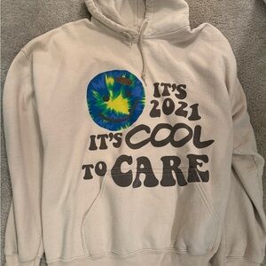Lonely Ghost It’s 2021 it’s cool to care hoodie